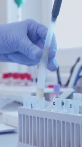 lab technician performing a sample analysis