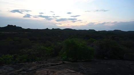 Panorama-Al-Atardecer-En-El-Parque-Nacional-Matobo-En-Zimbabwe,-África