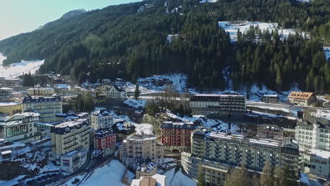 bird's eye view of bad gastein in the tauern mountains south of salzburg in austria