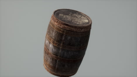 classic old rusted wooden barrel