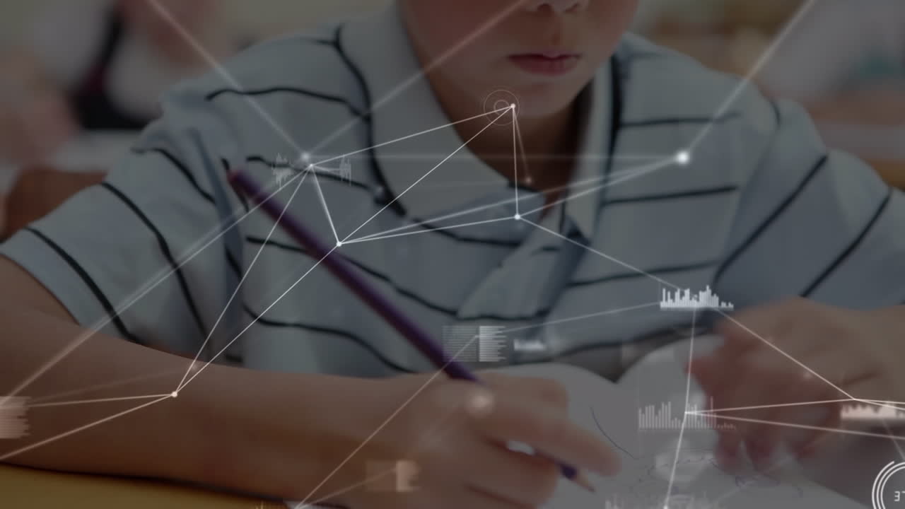 통계의 활성화와 학교 소년의 글쓰기에 대한 연결 네트워크