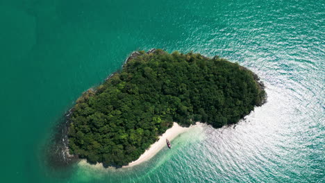 aerial view of tropical island paradise