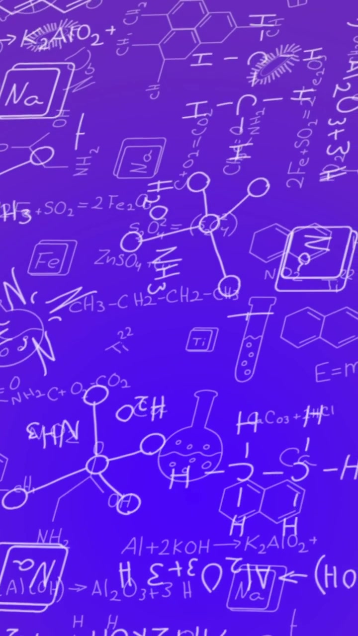 Animation of science concept icons and mathematical equations against blue gradient background