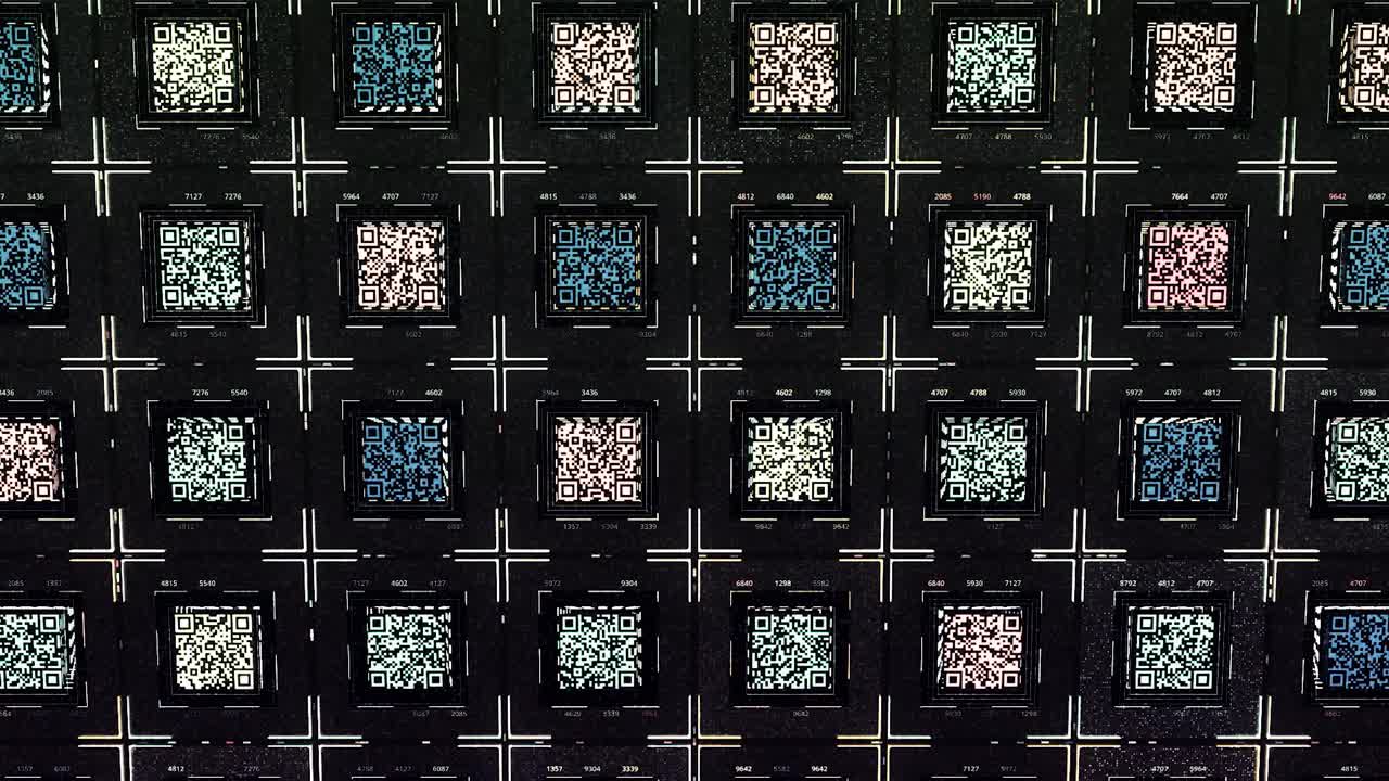 cuadrícula de códigos qr