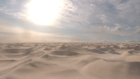 desert landscape with airplane