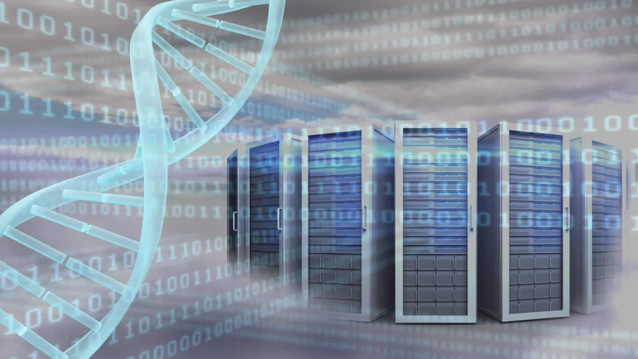 Spinning DNA with data server and binary codes