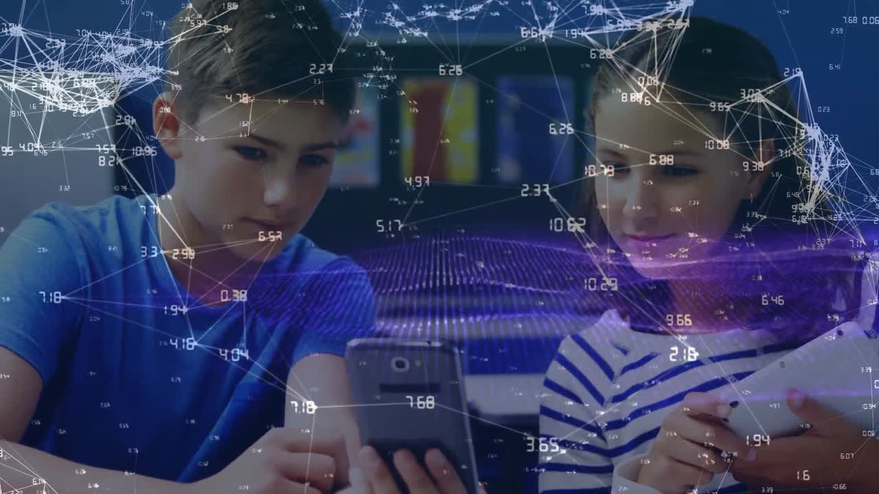 animación de una red de conexiones entre diversos grupos de alumnos utilizando la tecnología