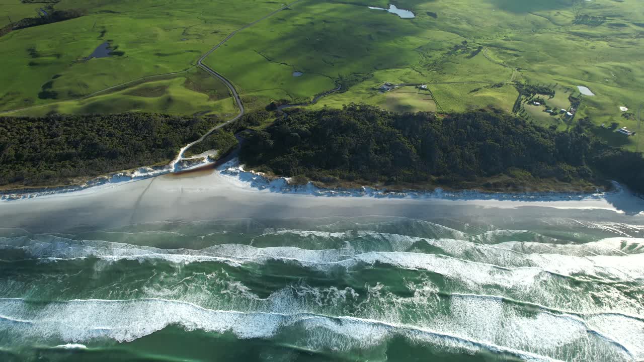 Premium stock video - Spectacular drone view of rarawa beach in ...