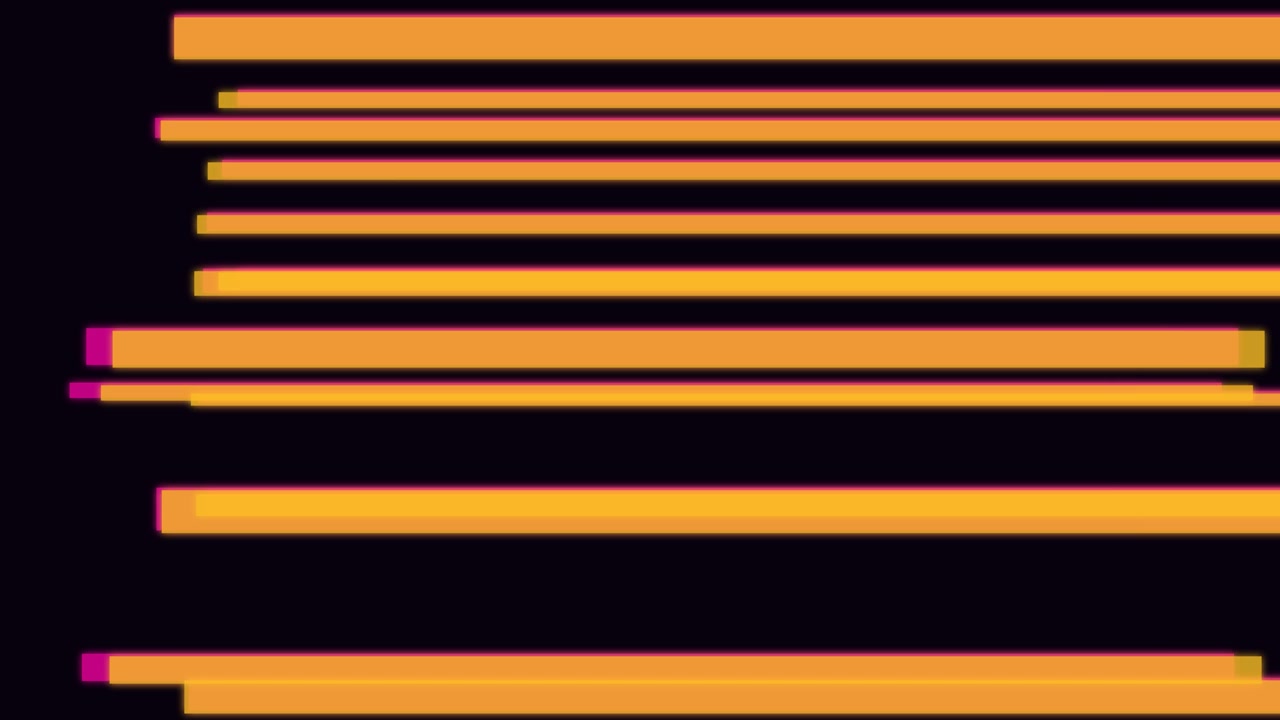 Abstract Digital Glitch Effect with Orange Horizontal Lines