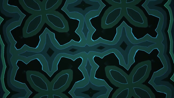Morphing Abstract Geometric Pattern with Glowing Teal Lines