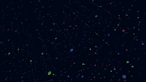 vibrant multicolor dot pattern on a black background