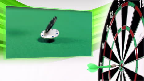 slow motion darts animatie met poker en gokclips