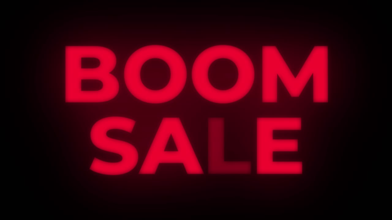 BOOM SALE Neon Sign