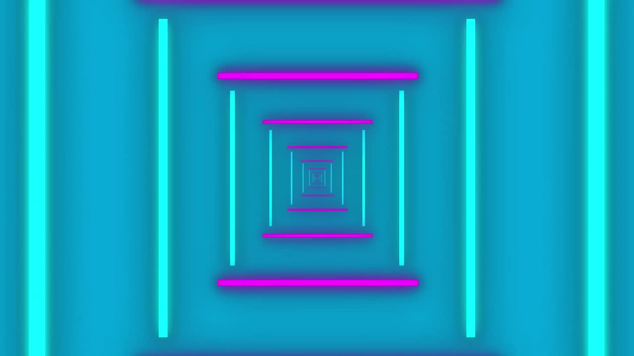 animación de un patrón vibrante de neón sobre un fondo azul