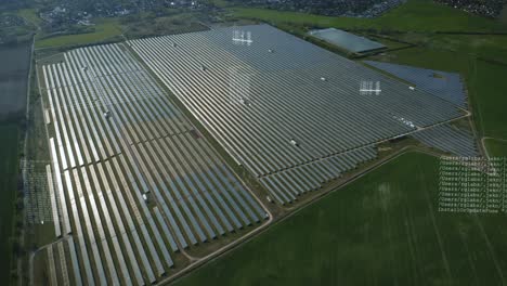 engineer drone collecting data of solar panel usage - 3d motion graphics animation