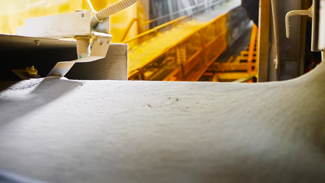 Industrial Conveyor Belt with Material