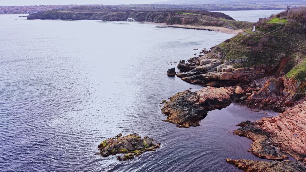 Dramatic coastal landscape captured from above in Bulgaria