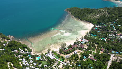 salad beach, koh phangan island, thailand, view from above