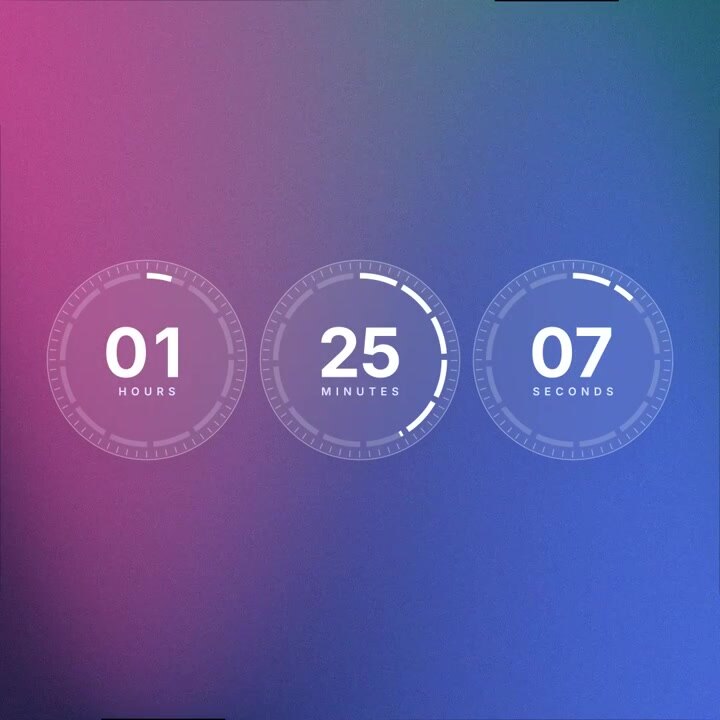 Penghitung Waktu Mundur Digital yang Menampilkan Jam, Menit, dan Detik