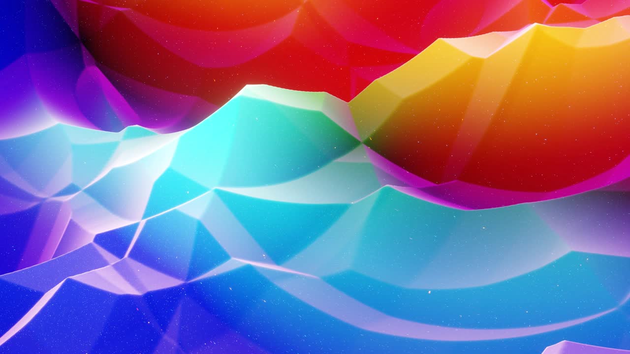 스트루드 또는 디스플레이스 파동으로 아름다운 추상적인 3d 표면은 루프로 변환됩니다. 무지개 그라디언트: 달함이나 마말라드와 같은 부드러운 매트 재료, 가운 내부 빛, 모핑 표면에서 반이는.