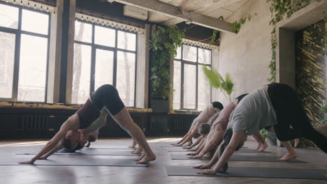 yoga class in studio