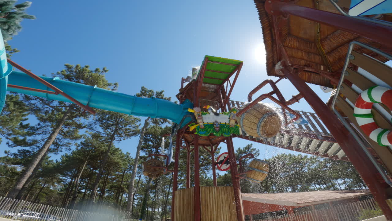 el parque acuático es divertido.