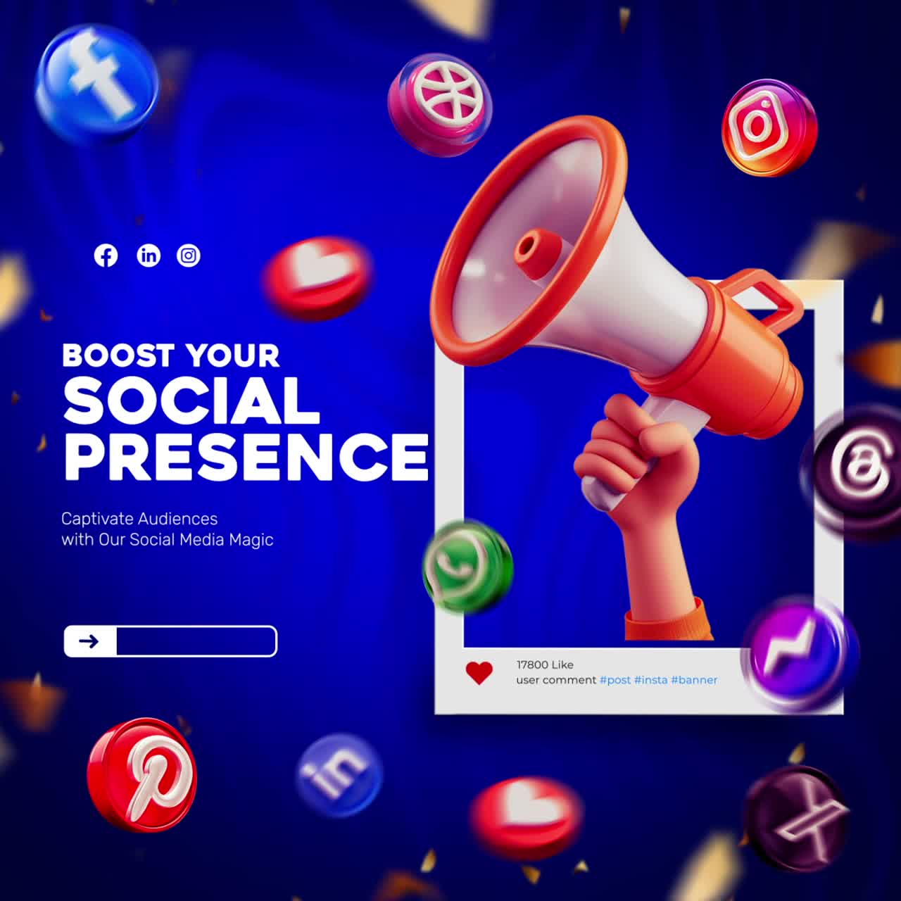 Publicación en Redes Sociales: Marketing con Megáfono para Impulsar tu Presencia Social.