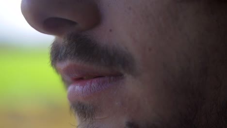 close up of mans face