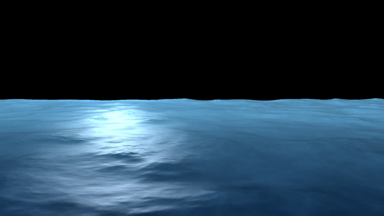 Onde oceaniche realistiche in animazione in loop con trasparenza