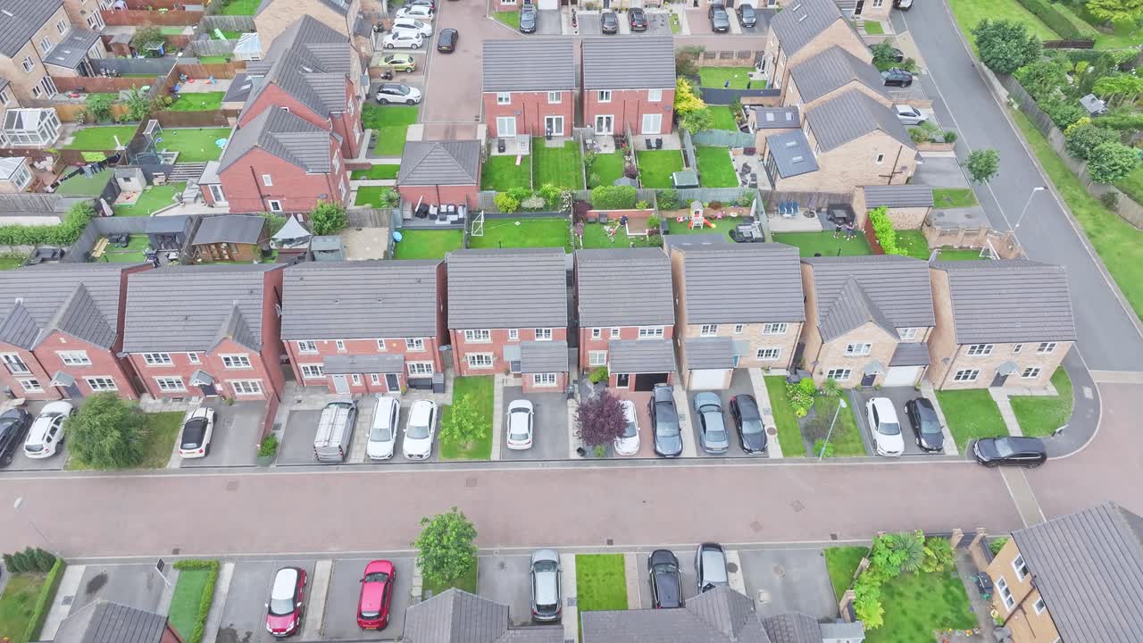 Aerial View of a Modern Residential Area