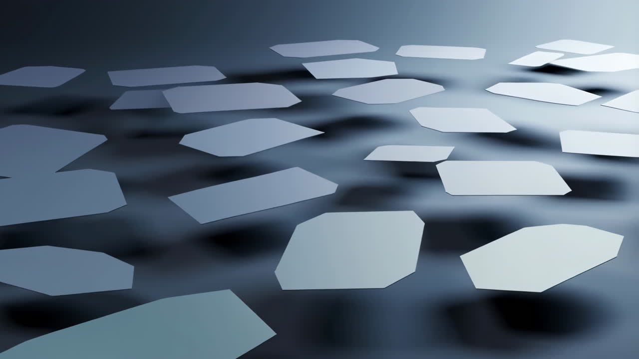 Abstract Geometric Shapes on Reflective Surface