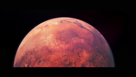 planet mars viewed from space