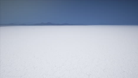 bonneville salt flats landscape with rain storm clouds in distance