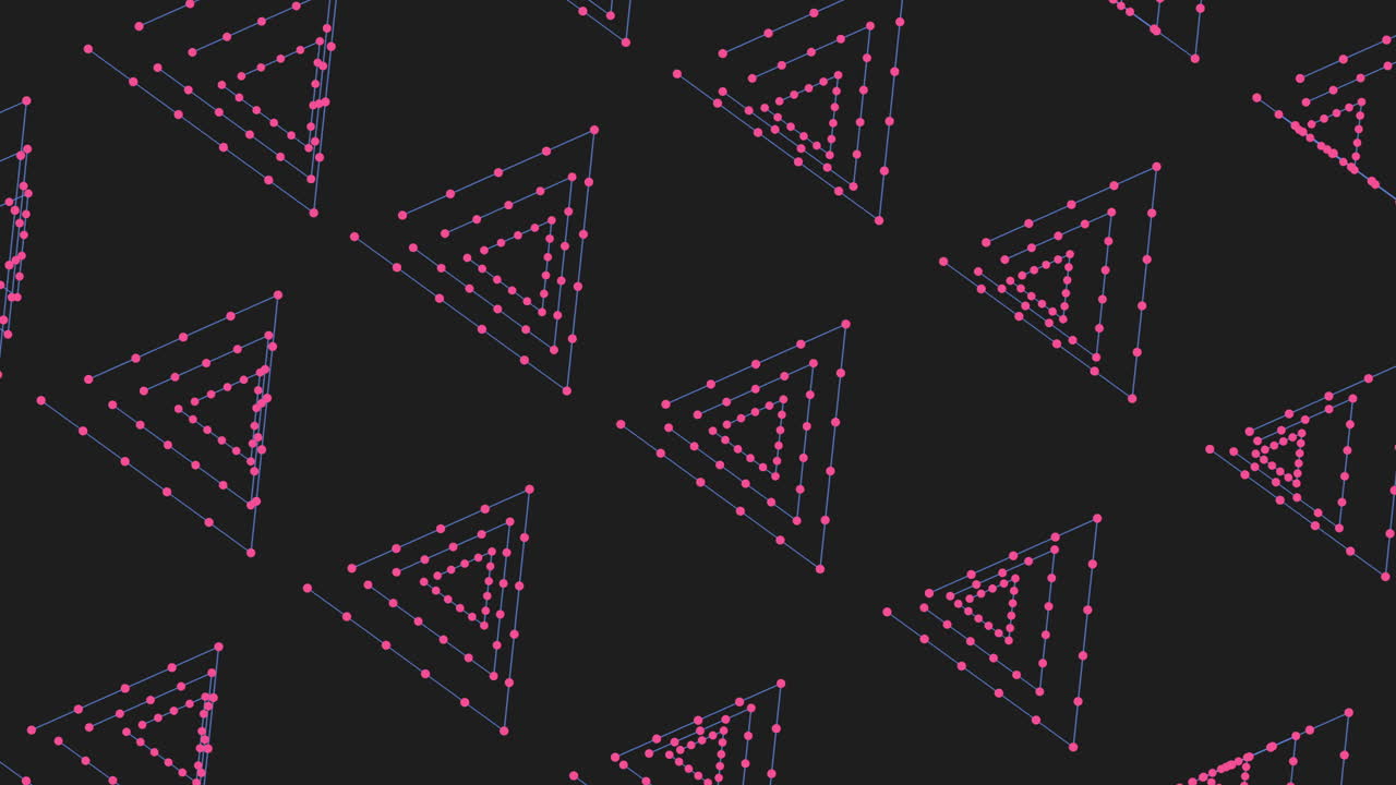 patrón de triángulos de neón futurista de puntos y líneas