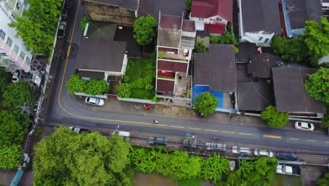 aerial view of a residential neighborhood in thailand