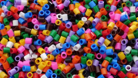 colorful fusible plastic beads. close up.