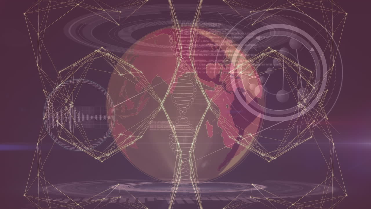 데이터 프로세싱에 대한 지구의 애니메이션