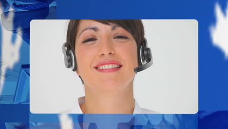 montaje de negocios globales y servicio al cliente