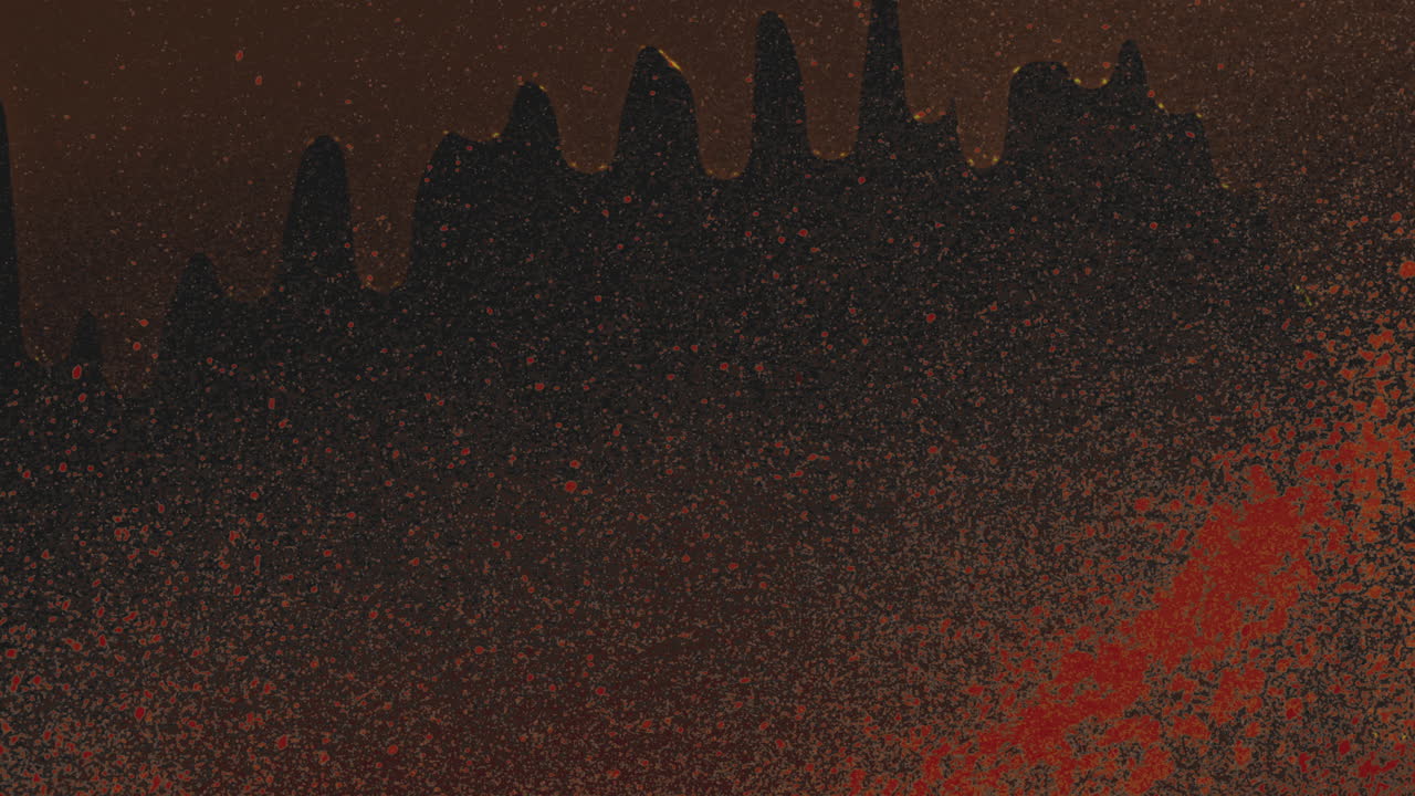 vibrantes salpicaduras de pintura naranja y negra en el fondo