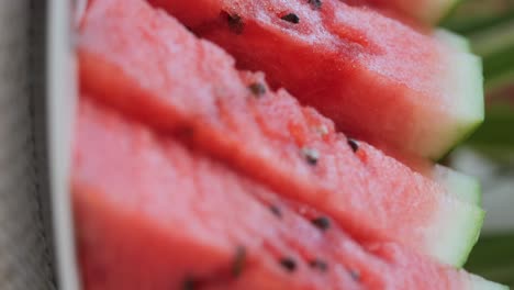close-up of watermelon slices