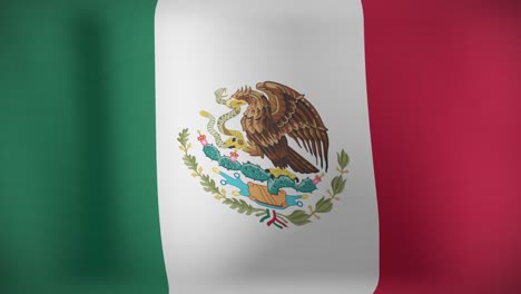 Animación-De-La-Bandera-Ondeando-De-México.