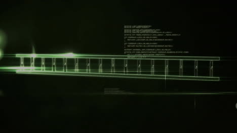 animation of data processing and dna strand