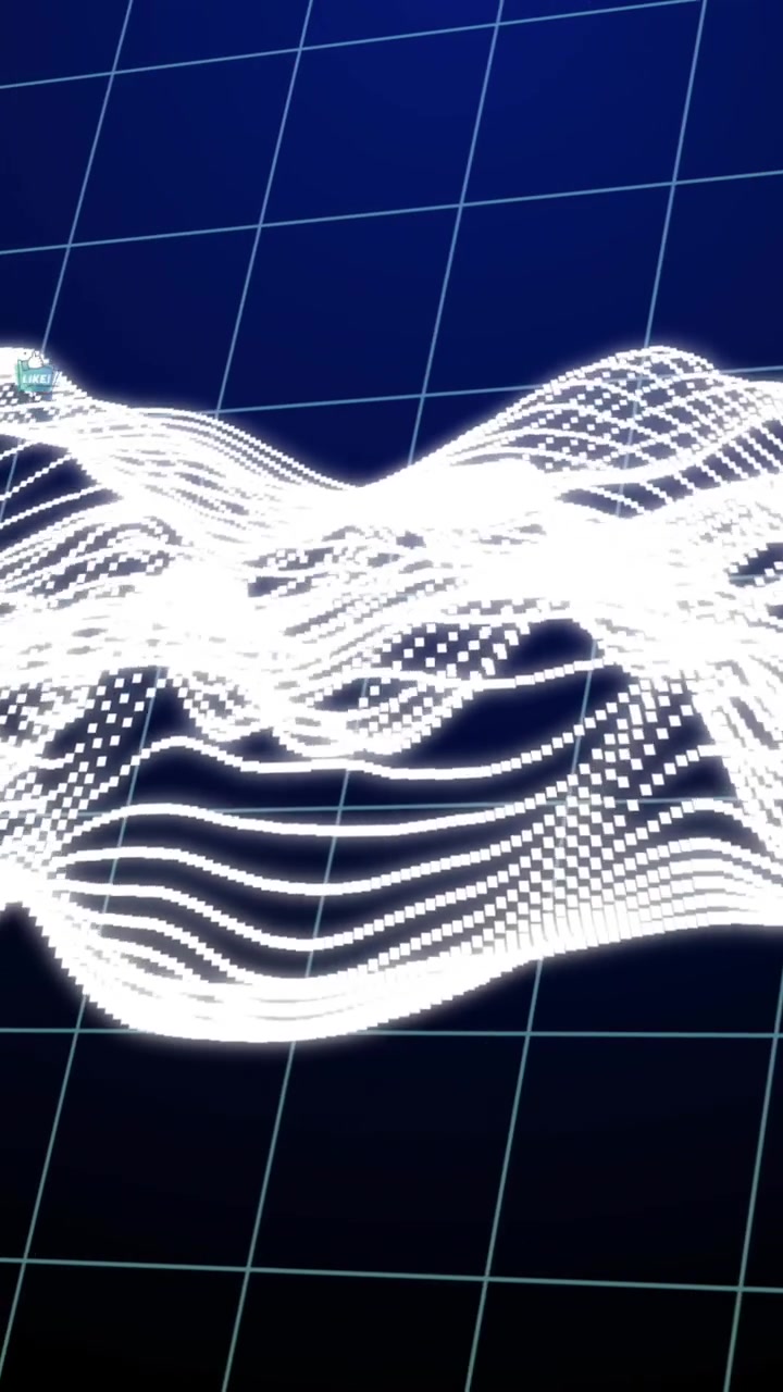 Animation of waves over navy background