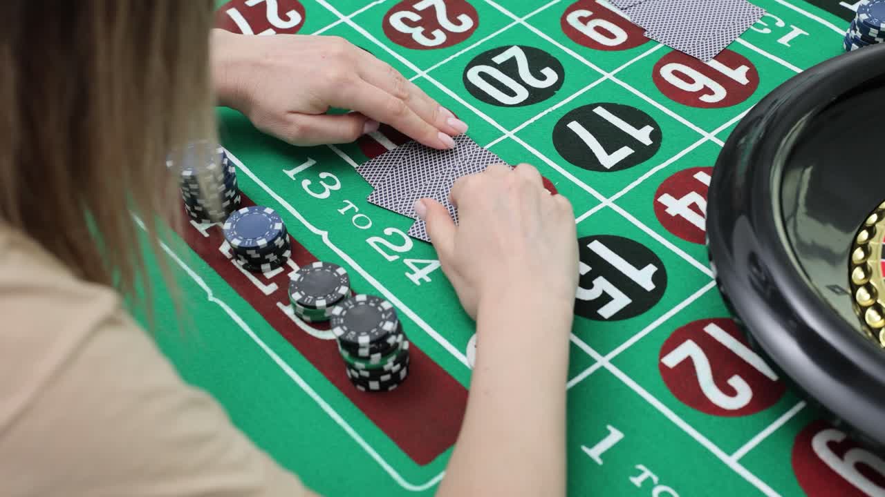 Roulette Game with Cards and Chips