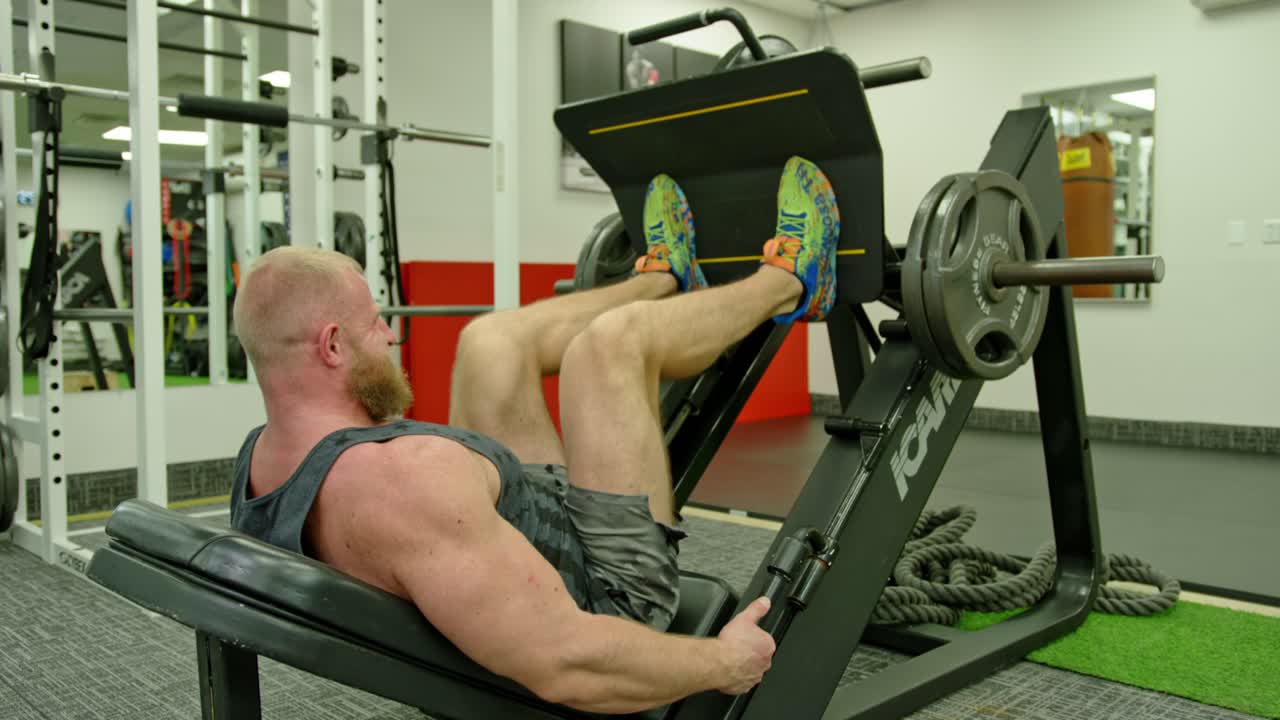 Sportsman Doing Exercises With Weight