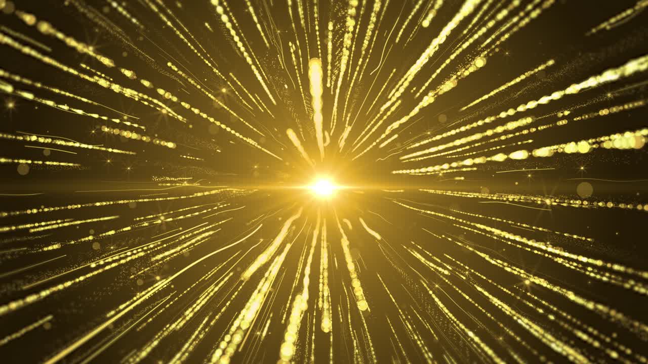 추상적인 황금 입자 폭발