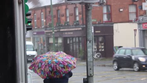 a number of clips from 1st of october of a rainy day in dublin before hurricane lorenzo hits ireland