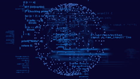 animación de una guirnalda en el procesamiento de datos sobre un fondo oscuro