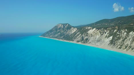 gialos beach aerial close up blue water lefkada