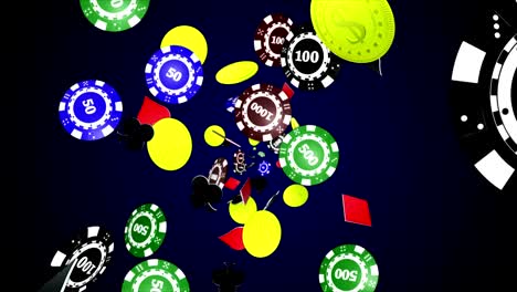 poker chip animation, background, rendering, loop